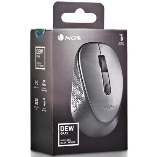 MOUSE NGS DEW SILENT WIRELESS 2.4GHZ CINZENTO