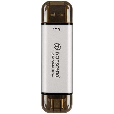 SSD externo Transcend ESD310S 1 TB prateado