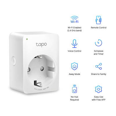 Tomada inteligente mini TP-Link Tapo P100