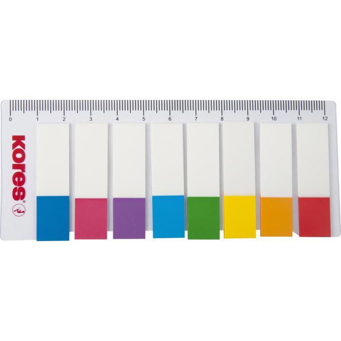Marcadores Kores Index transparentes 8 cores